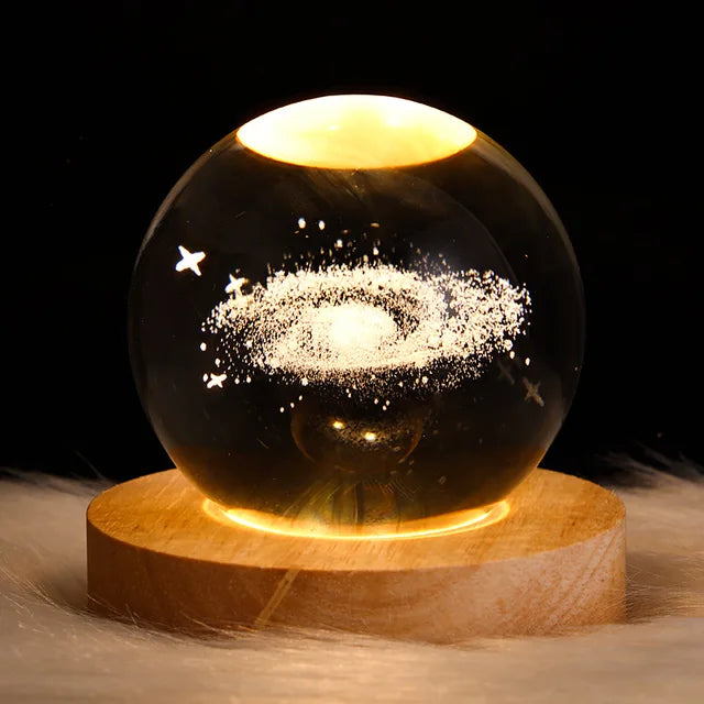 3D LED Galaxy Night Light — Moon & Planet Decor Lamp for Bedroom or Kids Room