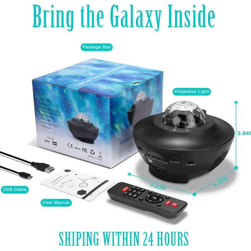 Galaxy LED Projector Light — Star & Nebula Room Projector for Bedroom & Parties