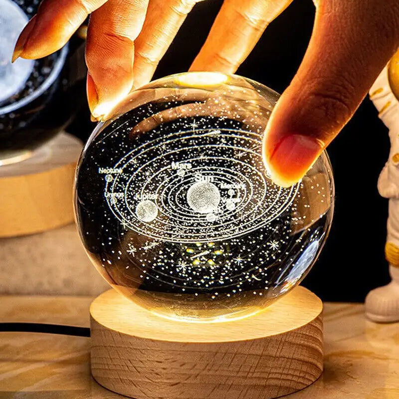 3D LED Galaxy Night Light — Moon & Planet Decor Lamp for Bedroom or Kids Room
