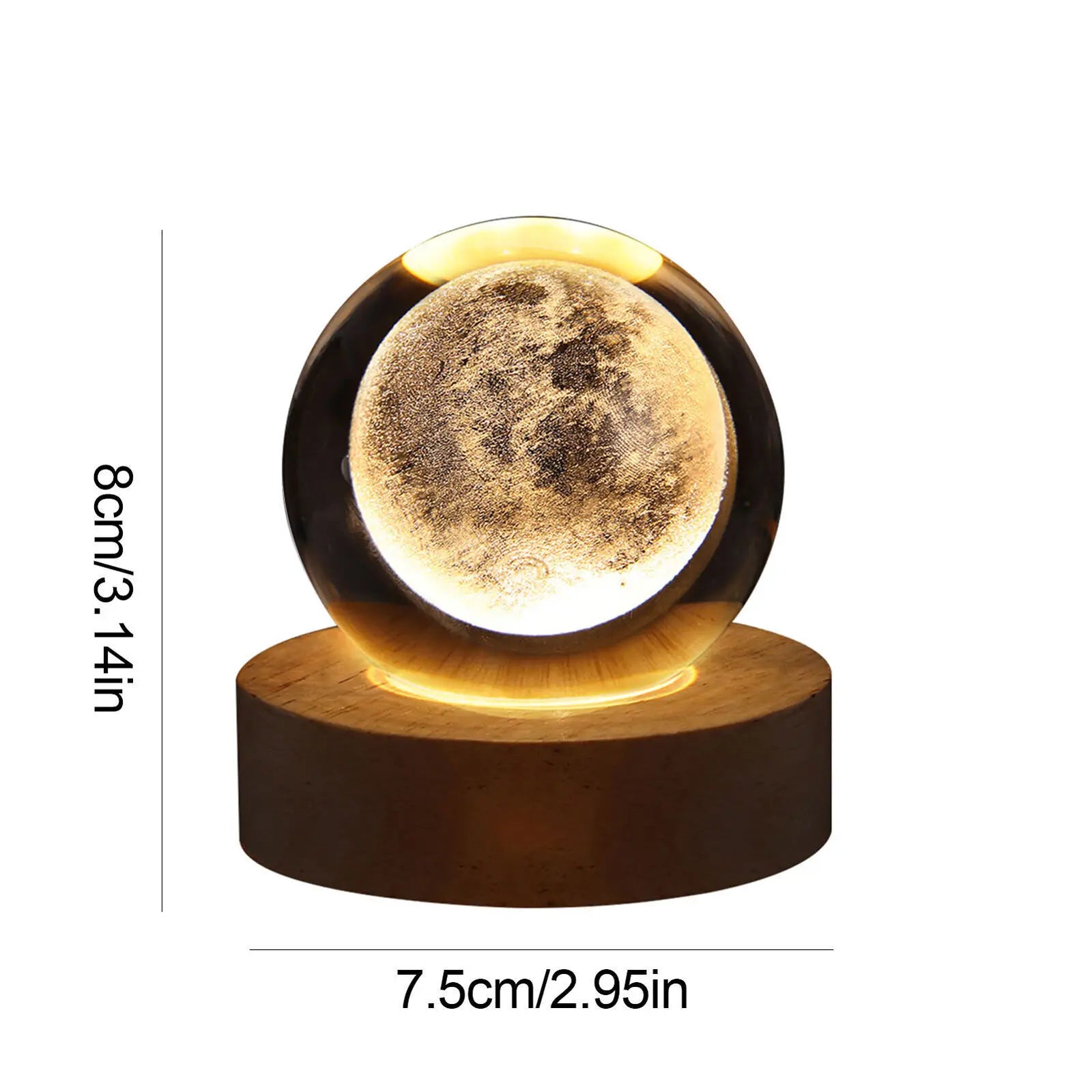 3D LED Galaxy Night Light — Moon & Planet Decor Lamp for Bedroom or Kids Room