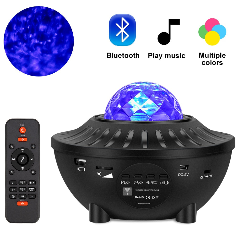 Galaxy LED Projector Light — Star & Nebula Room Projector for Bedroom & Parties