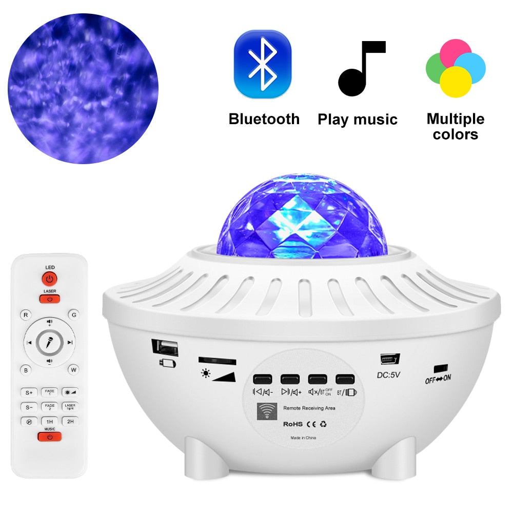 Galaxy LED Projector Light — Star & Nebula Room Projector for Bedroom & Parties