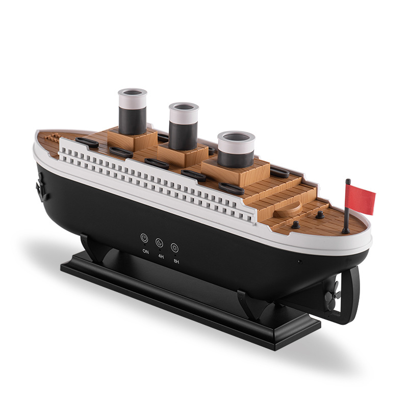 Retro Ship Aroma Diffuser & Humidifier — Ultrasonic Desktop Aromatherapy with LED Light