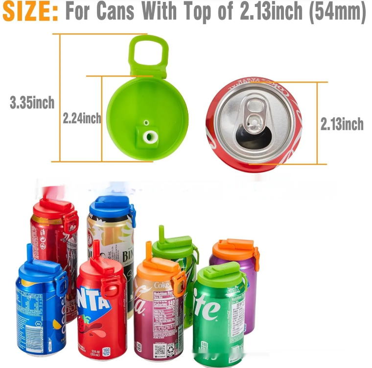 Reusable Soda Can Lid with Straw Hole — Keeps Drinks Fresh & Spill-Free