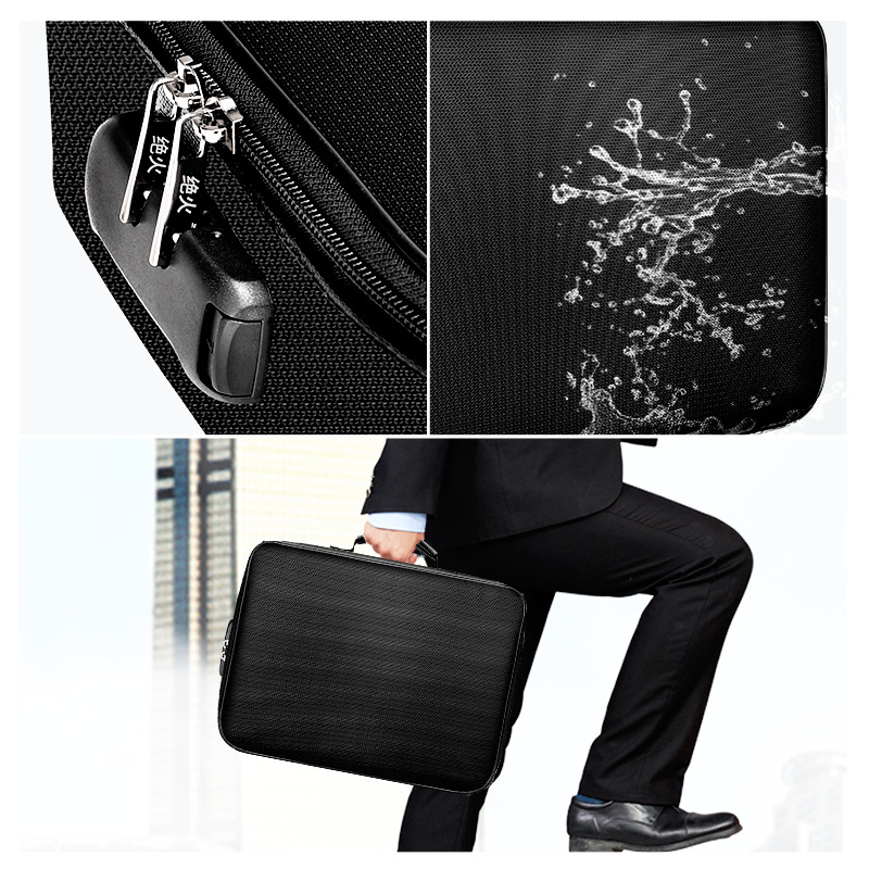 Fireproof Document Organizer Bag — Waterproof Certificate & Passport Storage Bag